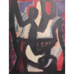 Estampe "Affiche Kaplan Gallery" signé ATLAN