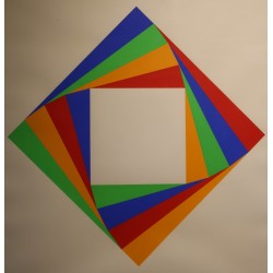 Silkscreen print ‘Geometric Composition’, signed by BILL