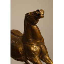 Bronze \"Cheval dressé\" signé BERROCAL