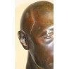 Bronze \"Tête de M. Robert\" signé Y. LARSEN