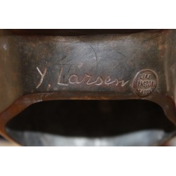 Bronze \"Tête de M. Robert\" signé Y. LARSEN