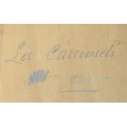Tableau \"Les Carrousels\" signé E. MARTIN 46