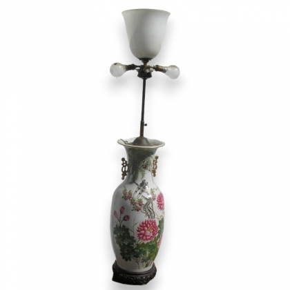 Chinese vase, porcelain turned