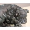Bronze \"Chien assis\" signé