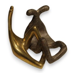 Bronze \"Couple\" en bronze doré et noirci