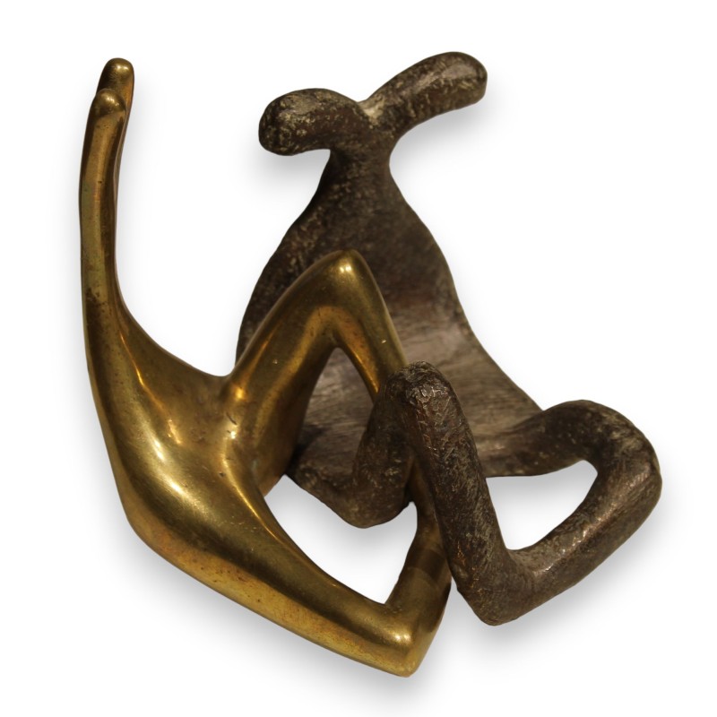 Bronze \"Couple\" en bronze doré et noirci