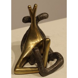 Bronze \"Couple\" en bronze doré et noirci