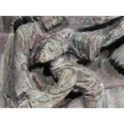 Bas relief \"Ange et âne\" signé BAUD