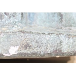Bas relief \"Ange et âne\" signé BAUD