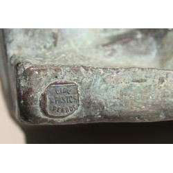 Bas relief \"Ange et âne\" signé BAUD