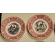 Lot d'assiettes "Proverbes et militaires" de GIEN