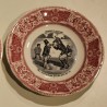 Lot d\'assiettes \"Proverbes et militaires\" de GIEN