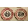 Lot d\'assiettes \"Proverbes et militaires\" de GIEN