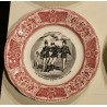 Lot d\'assiettes \"Proverbes et militaires\" de GIEN