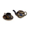 Théière et tasse en faïence de Thoune Bleue