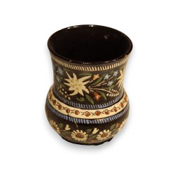 Vase boule en faïence de Thoune Brune