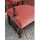 Fauteuil Louis XIII velours rose