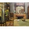 Tableau \"Scène d\'intérieur\" signé A. BAILLY