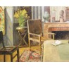 Tableau \"Scène d\'intérieur\" signé A. BAILLY