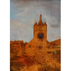 Tableau à pendule "Vue d'Orbe"