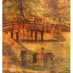 Tableau à pendule "Vue d'Orbe"