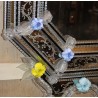 Miroir Murano Belisandra en verre gravé, Fleurs
