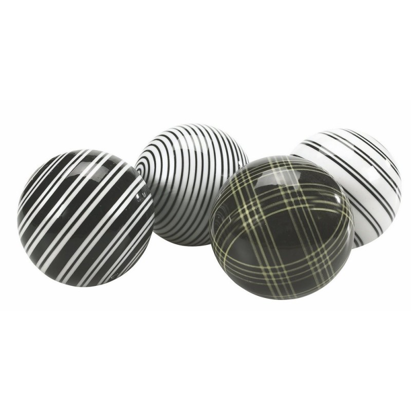 Set of four porcelain balls