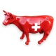 Vache miniature "Drapeau Suisse"