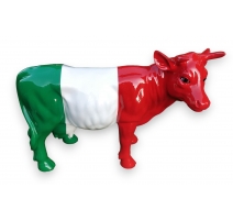 Petite vache en résine "Drapeau Italien"