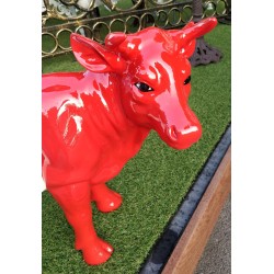 Petite vache en résine "Drapeau Italien"