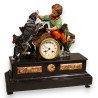 Polychrome ‘Child and Dog’ pendulum clock