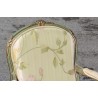 Paire de fauteuils style Louis XV laqués vert