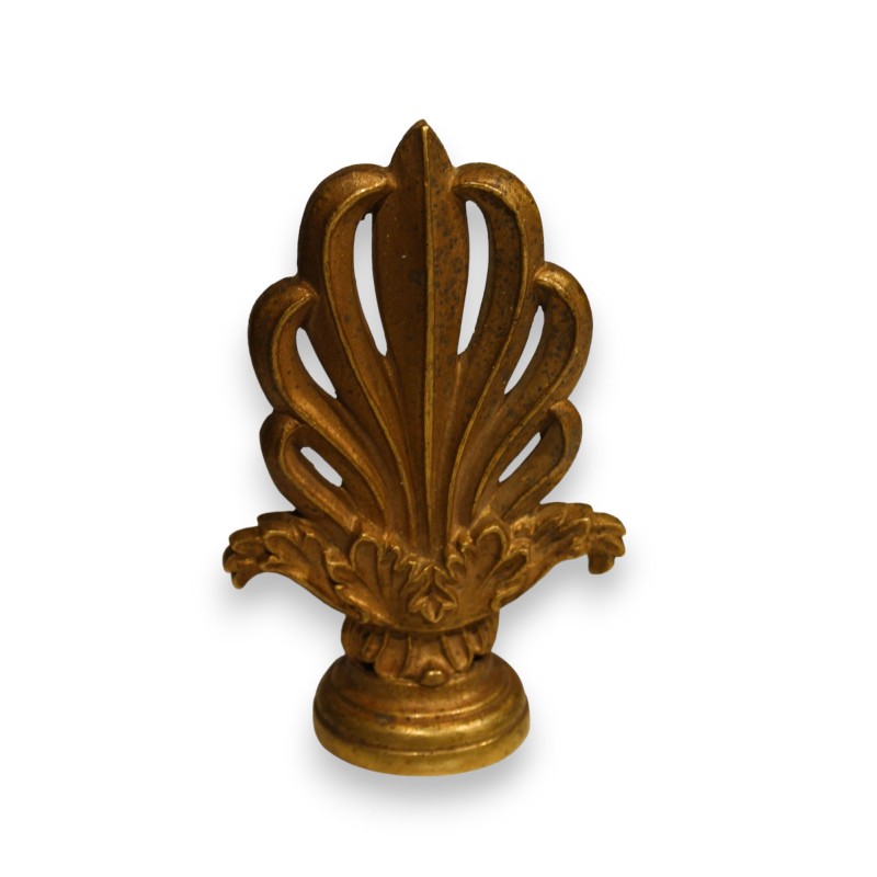 'Flame' brass ornament