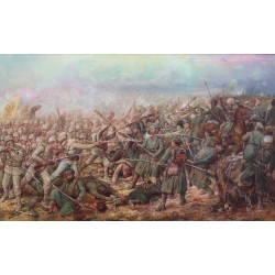 Tableau \"Bataille 1915\" signé R. WEISS