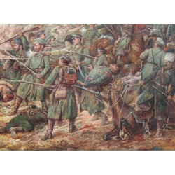 Tableau \"Bataille 1915\" signé R. WEISS