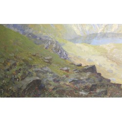 Tableau \"Urdensee Tschiertschen\" signé K. REGLI 17