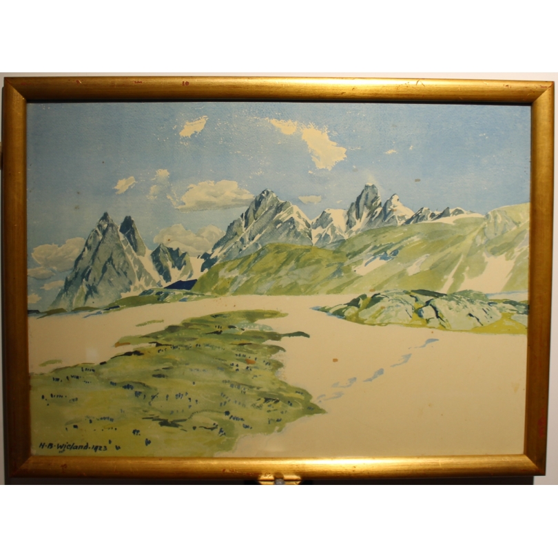 Reproduction Aquarelle "Montagnes"