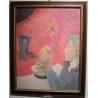 Tableau \"La Tartine\" signé D\'HUMIÈRES