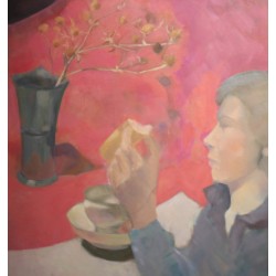 Tableau \"La Tartine\" signé D\'HUMIÈRES