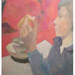 Tableau \"La Tartine\" signé D\'HUMIÈRES