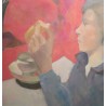 Tableau \"La Tartine\" signé D\'HUMIÈRES