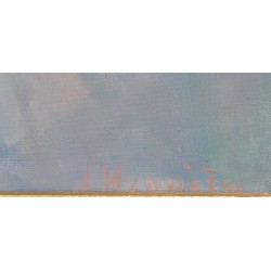 Tableau \"La Tartine\" signé D\'HUMIÈRES