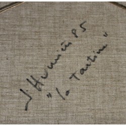 Tableau \"La Tartine\" signé D\'HUMIÈRES