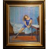 Tableau \"Jeune fille\" signé B. BERGER