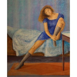 Tableau \"Jeune fille\" signé B. BERGER