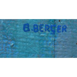 Tableau \"Jeune fille\" signé B. BERGER