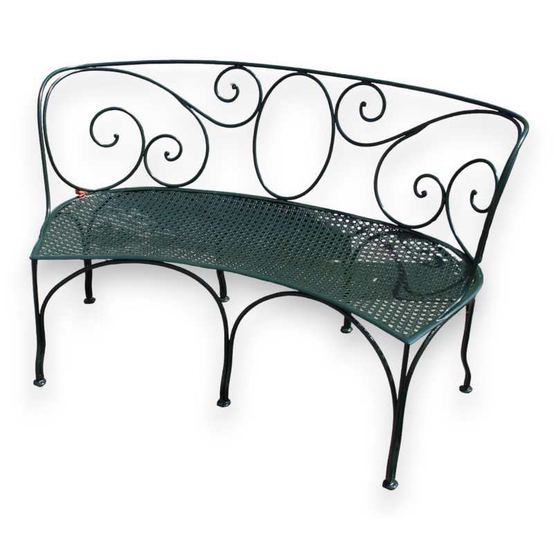 Geschwungenes Sofa aus Schmiedeeisen von Moinat SA – Antiquitäten und Dekoration