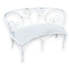 White MALMAISON curved wrought-iron sofa at Moinat SA – Antiques and home décor