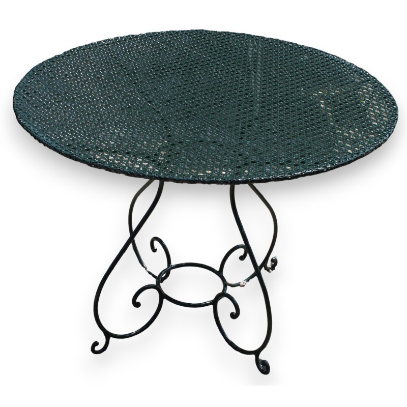  Table de jardin ronde en fer forgé sur  Moinat SA  - Antiquités décoration