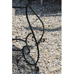 Table de jardin ronde en fer forgé sur  Moinat SA  - Antiquités décoration